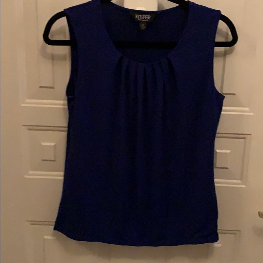 Royal sleeveless dress top